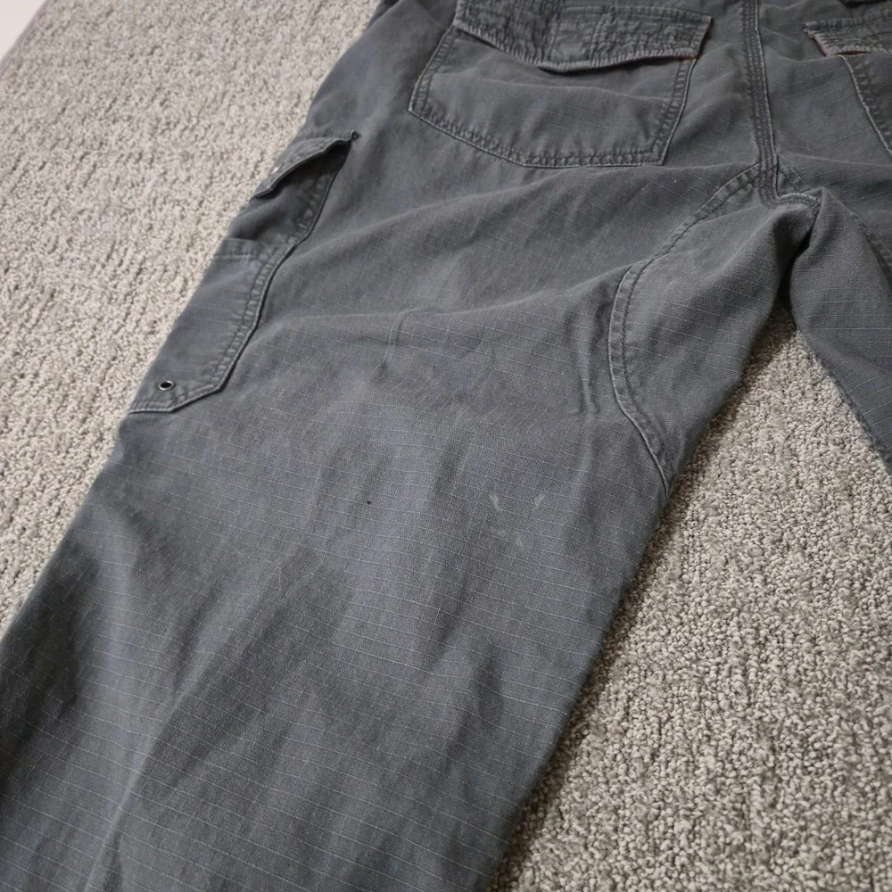 Harley Davidson Mens Gray Ripstop Cargo Tactical Pants 38x30 Biker Logo - Picture 10 of 10
